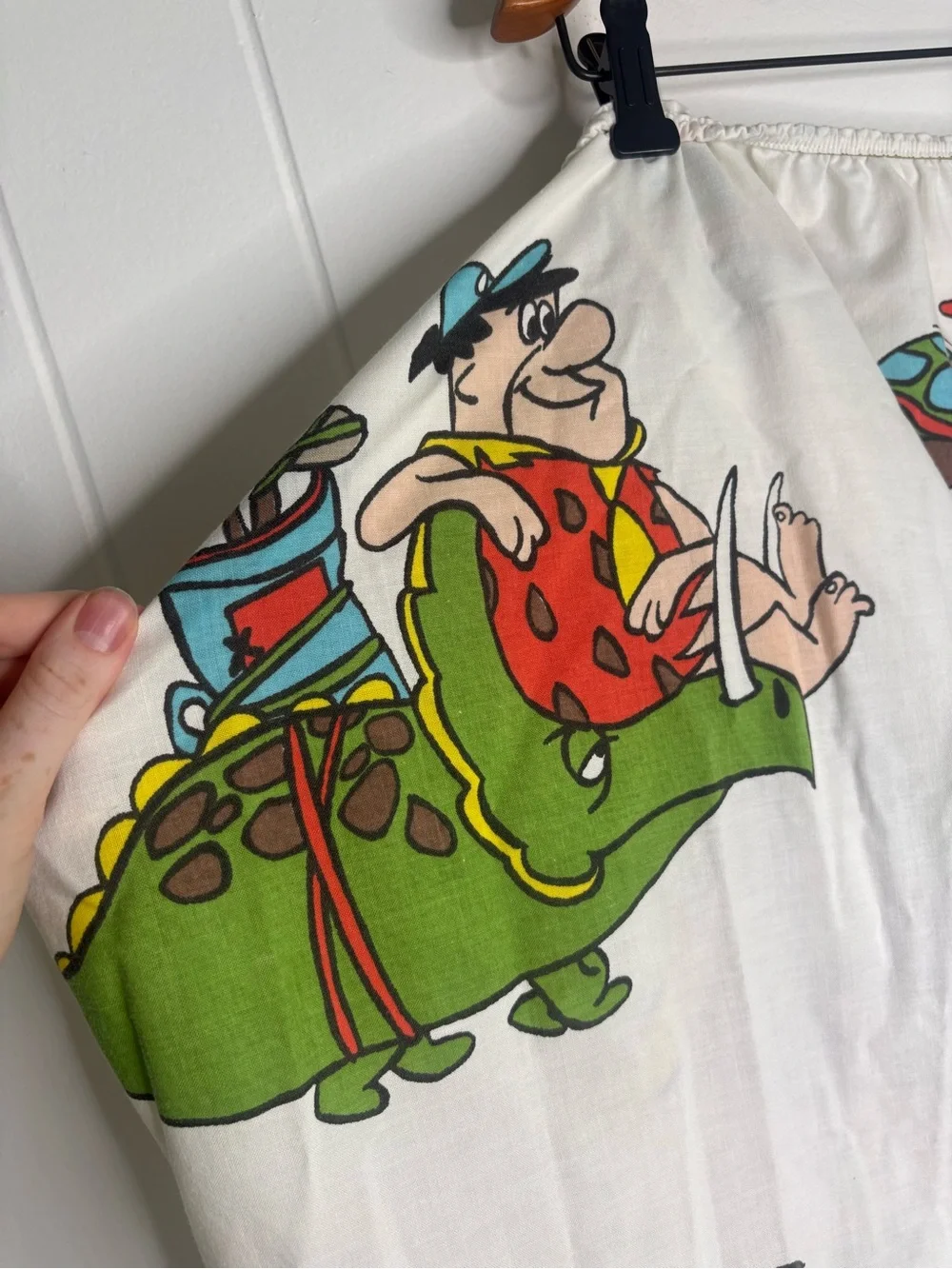 Vintage Y2K Flintstones Bedsheet Size Twin Bedding Cartoon Printed 90’s Rare